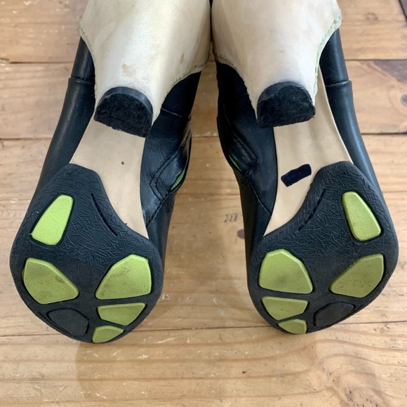 Anthropologie Terra Plana Two Tone Leather Boots 8.5 Retro Classic Academia - Picture 7 of 16